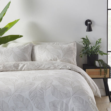 Matteo Easy Care Polycotton Duvet Cover Set - Natural - Matteo Duvet Cover Set In Natural 5