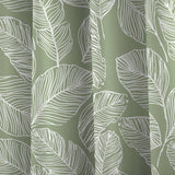 Matteo Leaf Cotton Eyelet Curtains - Green Light Filtering - Matteo Eyelet Curtains In Green 3