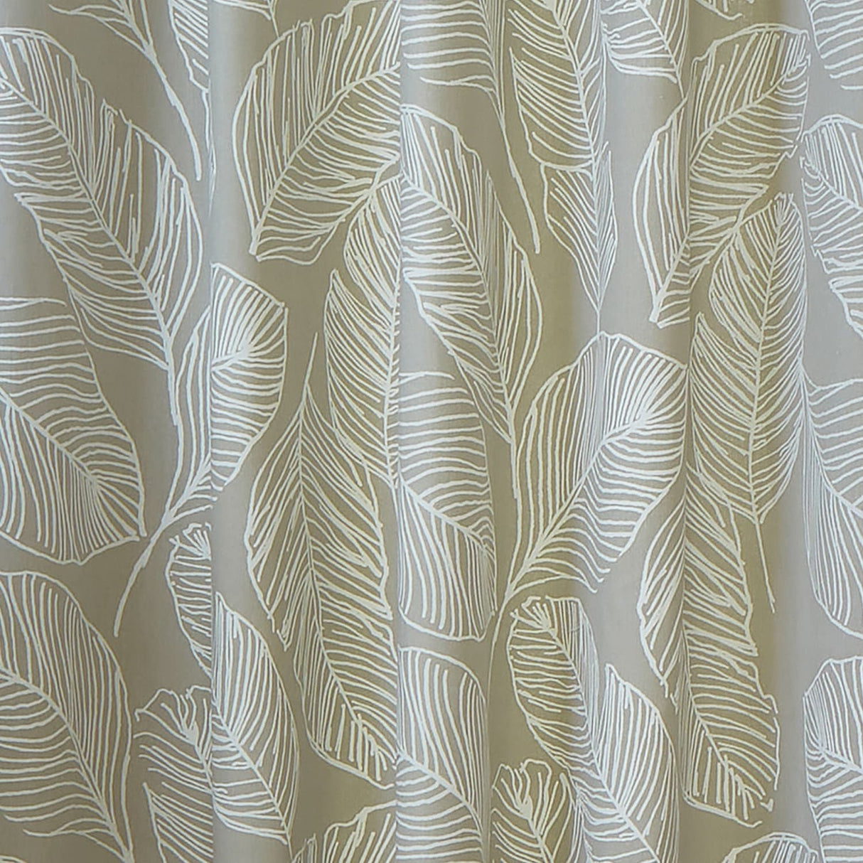 Matteo Leaf Cotton Eyelet Curtains - Natural Light Filtering - Matteo Eyelet Curtains In Natural 3