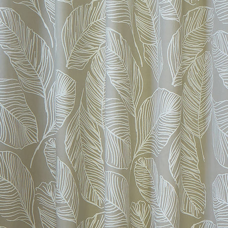 Matteo Leaf Cotton Eyelet Curtains - Natural Light Filtering - Matteo Eyelet Curtains In Natural 3