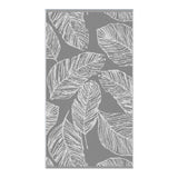Matteo Leaf Jacquard 550gsm Cotton Bathroom Towel - Grey