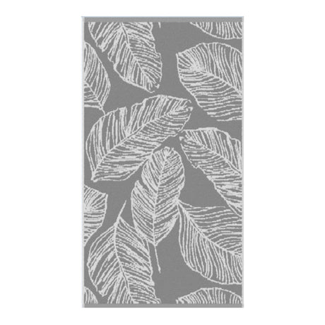Matteo Leaf Jacquard 550gsm Cotton Bathroom Towel - Grey