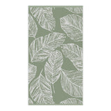 Matteo Leaf Jacquard 550gsm Cotton Bathroom Towel - Khaki