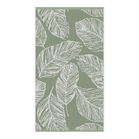 Matteo Leaf Jacquard 550gsm Cotton Bathroom Towel - Khaki