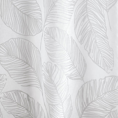 Matteo Leaf Voile Curtain Panel - Matteo Voile Panel In Grey 2