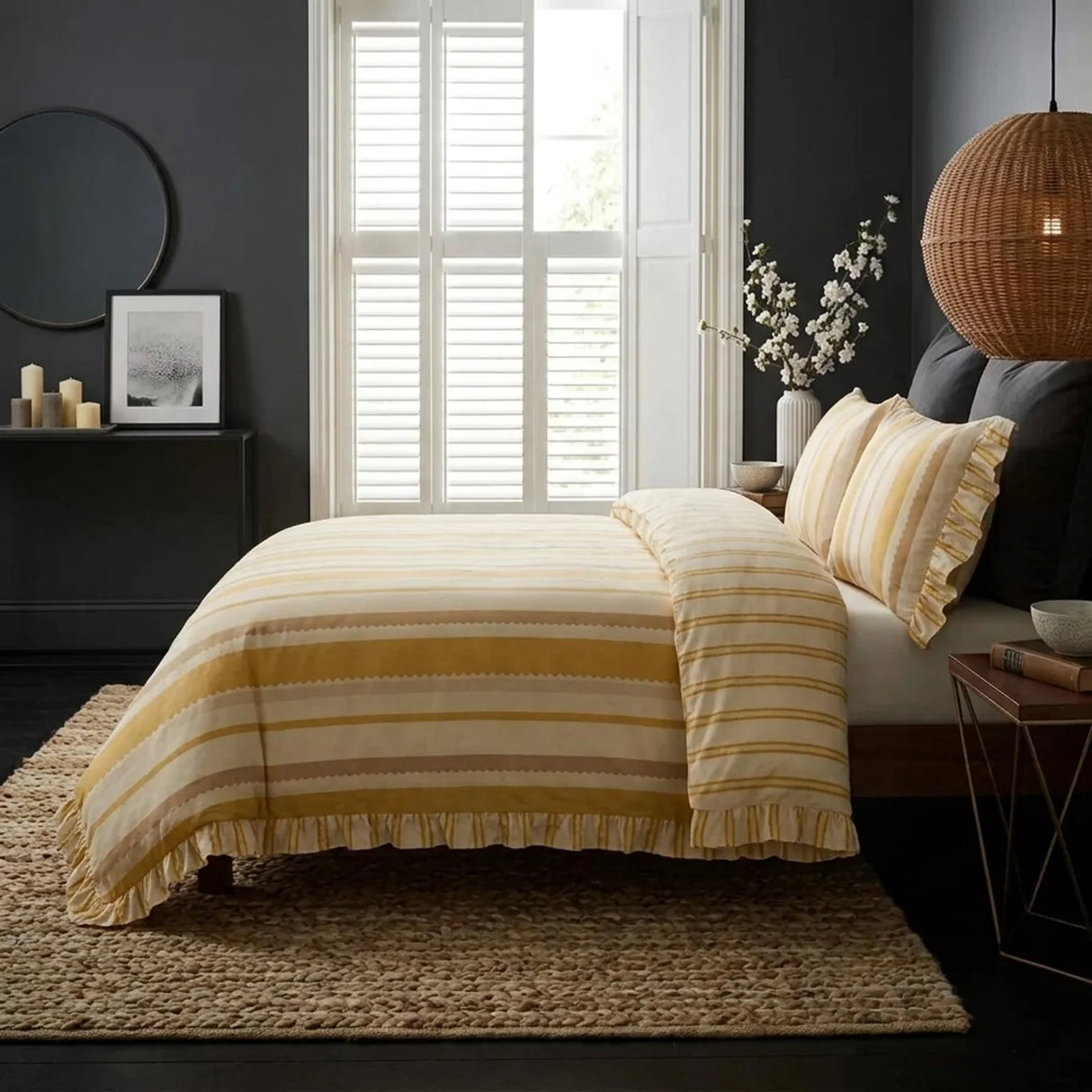Maya Yellow Duvet Cover Bedding Set-5