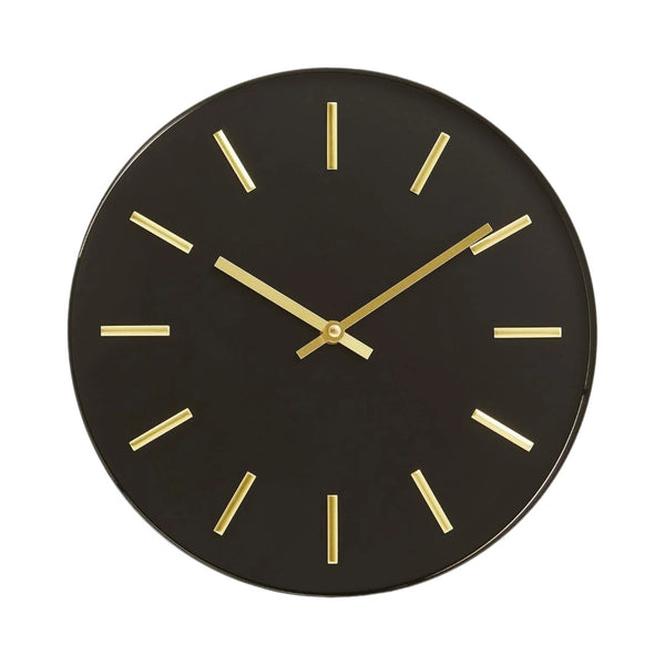 Mayfair Black & Gold Wall Clock 30cm