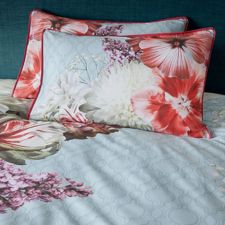 Laurence Llewelyn-Bowen Mayfair Lady Floral Cotton Duvet Cover Set - Mayfair Lady Duvet Cover Set In Blue 2