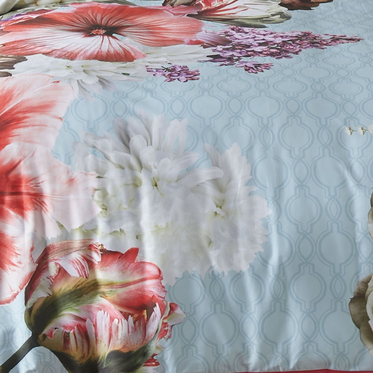 Laurence Llewelyn-Bowen Mayfair Lady Floral Cotton Duvet Cover Set - Mayfair Lady Duvet Cover Set In Blue 3