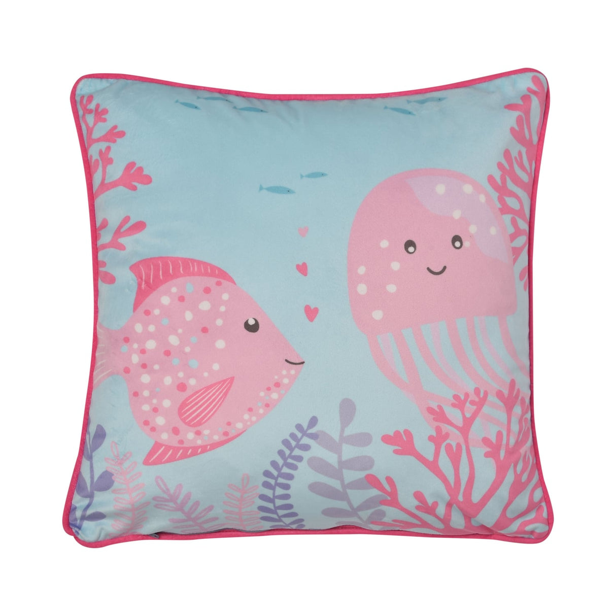 Mermaid Vibes Kids Cushion Cover - Mermaid Vibes Cushion In Pink 43 X 43Cm 2