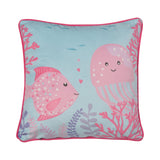 Mermaid Vibes Kids Cushion Cover - Mermaid Vibes Cushion In Pink 43 X 43Cm 2