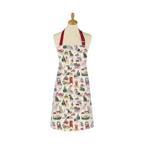 Ulster Weavers Merry Mutts Christmas Dog Print Cotton Apron