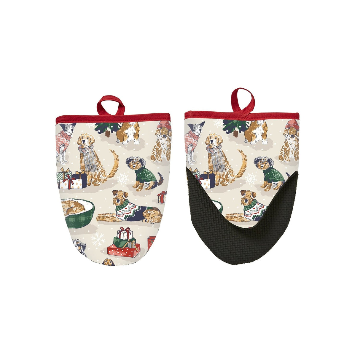 Ulster Weavers Merry Mutts Christmas Dog Print Cotton Oven Glove