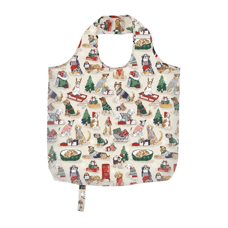 Ulster Weavers Merry Mutts Christmas Dog Print Foldaway Shopping Bag