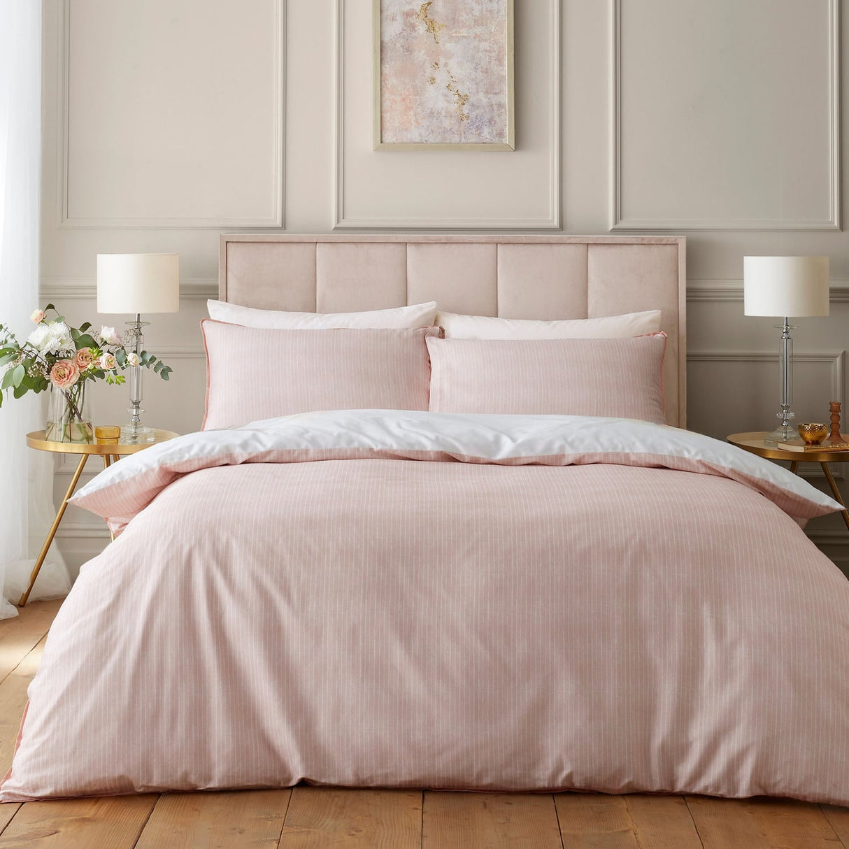 Mia Floral Blooms 100% Cotton 200 Thread Count Duvet Cover Set - Mia Floral Blooms Duvet Cover Set In Natural 4