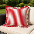 Millie Ruffle Outdoor Cushion Cover / Filled Cushion 20" x 20" (50cm x 50cm) - Candy Red