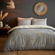 Milo Giraffe Reversible Polycotton Duvet Cover Bedding Set - Grey