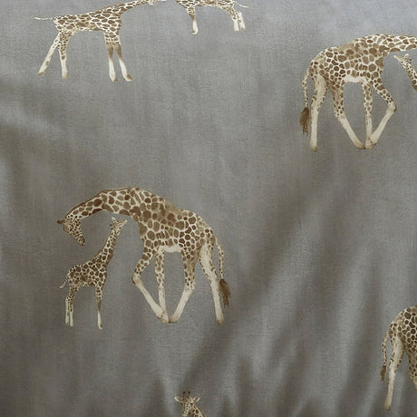 Milo Giraffe Reversible Polycotton Duvet Cover Bedding Set - Grey - Milo Duvet Cover Set In Grey 4