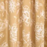 Mishka Floral Gold Pencil Pleat Curtains Light Filtering Polycotton - Mishka Pencil Pleat Curtains In Gold 3