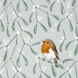 Ulster Weavers Mistletoe & Robin Christmas Recycled Cotton Blend Tea Towel