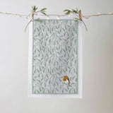Ulster Weavers Mistletoe & Robin Christmas Recycled Cotton Blend Tea Towel - Mistletoe & Robin Recycled Cotton Blend Tea Towel In Beige 3