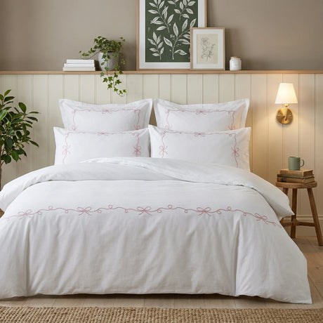 Embroidered Bows Duvet Cover Set 4
