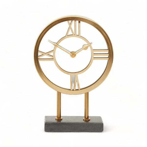Modern Black Marble Base Clock 26cm