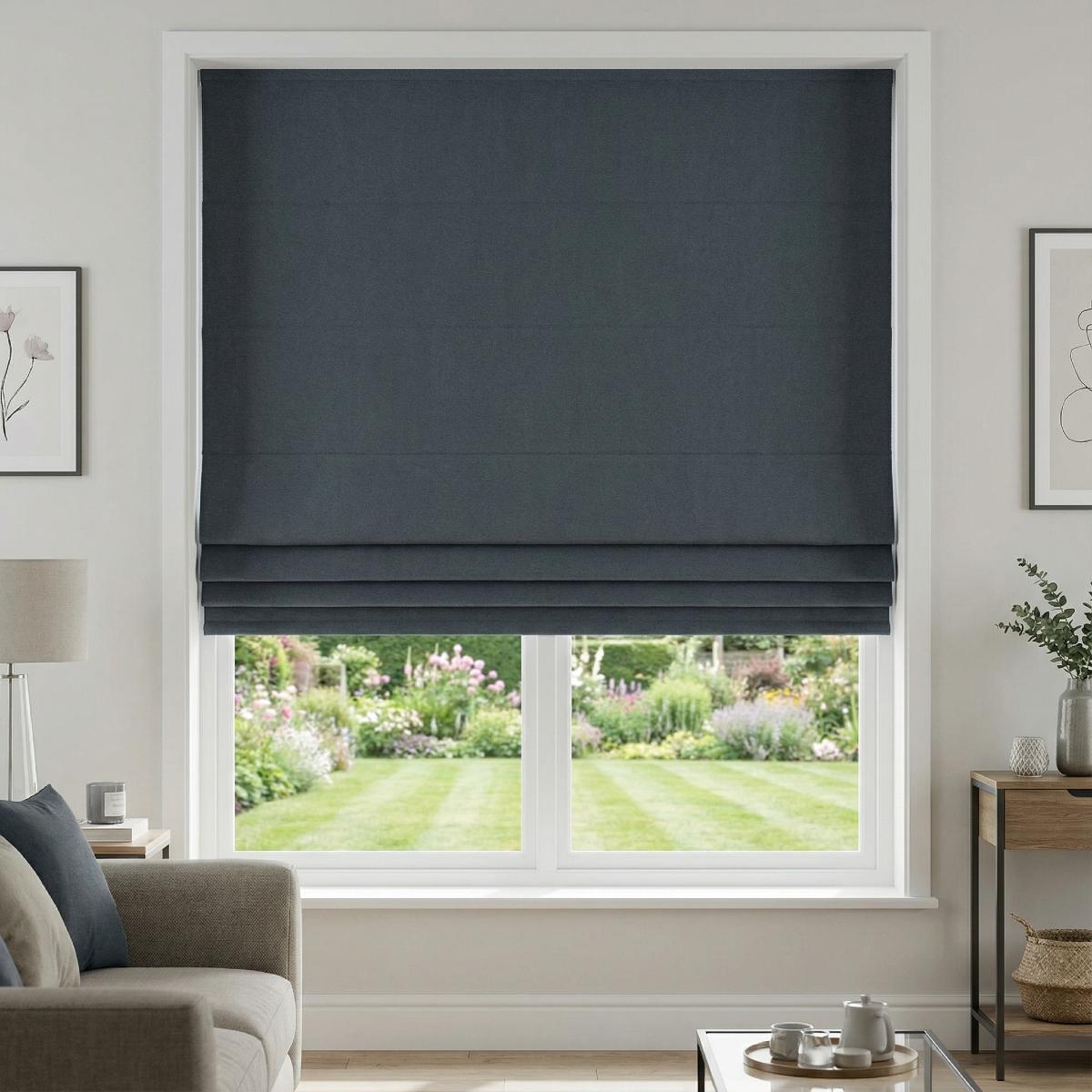 Monaco Made to Measure Roman Blind Deep Water