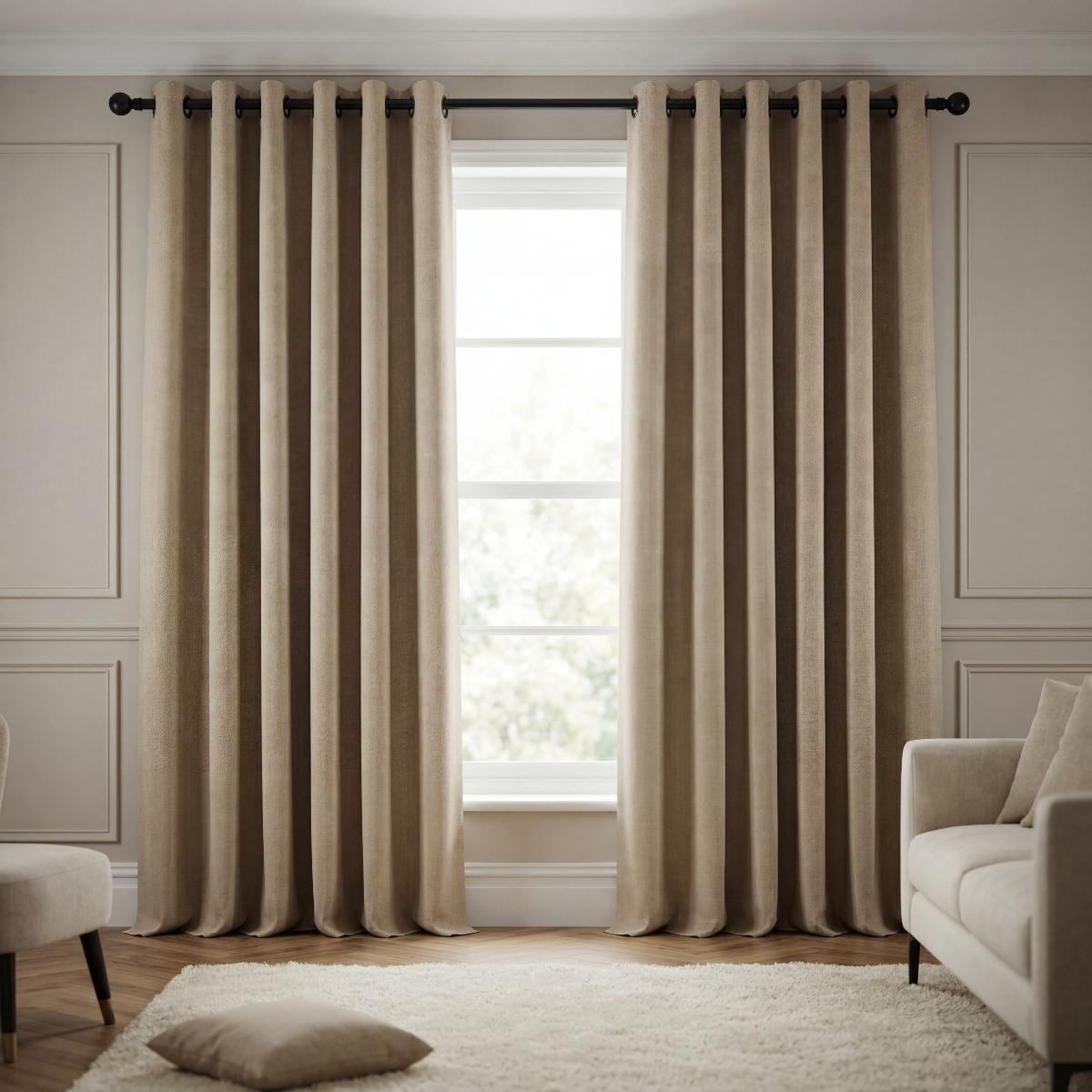 Monaco Made to Measure Curtains Vanilla