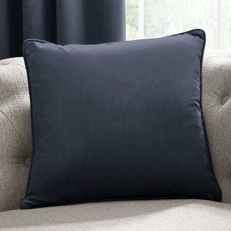 Laurence Llewelyn-Bowen Montrose Velvet Cushion Cover 43cm x 43cm - Navy - Montrose Cushion In Navy 43 X 43Cm 2