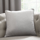 Laurence Llewelyn-Bowen Montrose Velvet Cushion Cover 43cm x 43cm - Silver - Montrose Cushion In Silver 43 X 43Cm 2