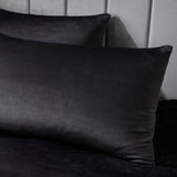 Laurence Llewelyn-Bowen Montrose Luxury Velvet Duvet Cover Set - Black - Montrose Duvet Cover Set In Black 2