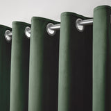 Laurence Llewelyn-Bowen Montrose Velvet Blackout Eyelet Curtains - Bottle Green Light Filtering - Montrose Eyelet Curtains In Bottle Green 3
