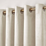 Laurence Llewelyn-Bowen Montrose Velvet Blackout Eyelet Curtains - Ivory Light Filtering - Montrose Eyelet Curtains In Ivory 2
