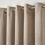 Laurence Llewelyn-Bowen Montrose Velvet Blackout Eyelet Curtains - Linen Light Filtering - Montrose Eyelet Curtains In Linen 3
