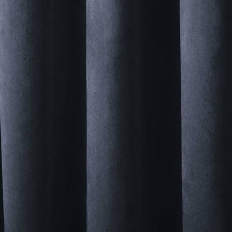 Laurence Llewelyn-Bowen Montrose Velvet Blackout Eyelet Curtains - Navy Light Filtering - Montrose Eyelet Curtains In Navy 2