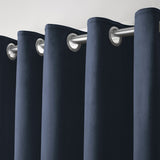 Laurence Llewelyn-Bowen Montrose Velvet Blackout Eyelet Curtains - Navy Light Filtering - Montrose Eyelet Curtains In Navy 3