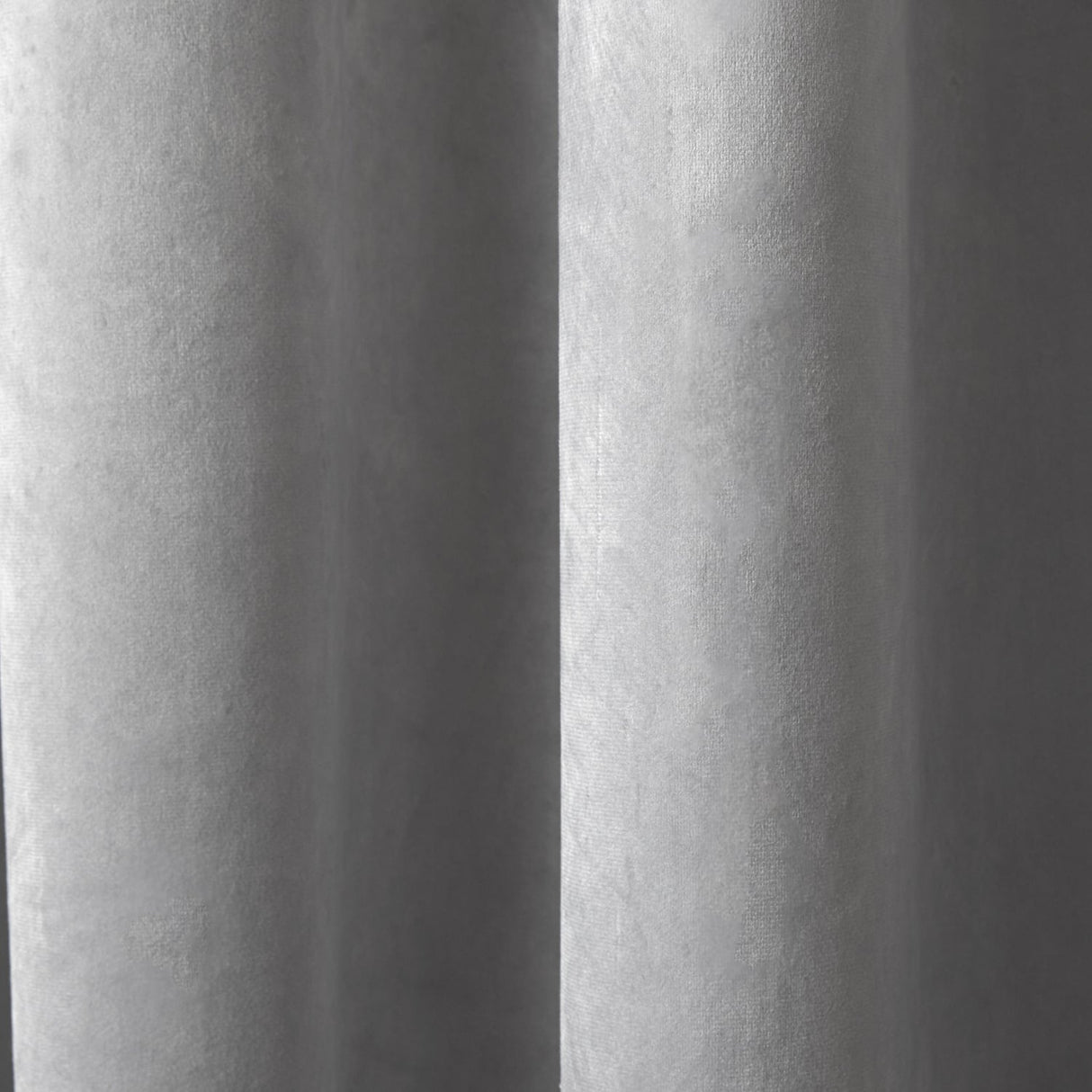 Laurence Llewelyn-Bowen Montrose Velvet Blackout Eyelet Curtains - Silver Light Filtering - Montrose Eyelet Curtains In Silver 2