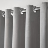 Laurence Llewelyn-Bowen Montrose Velvet Blackout Eyelet Curtains - Silver Light Filtering - Montrose Eyelet Curtains In Silver 3