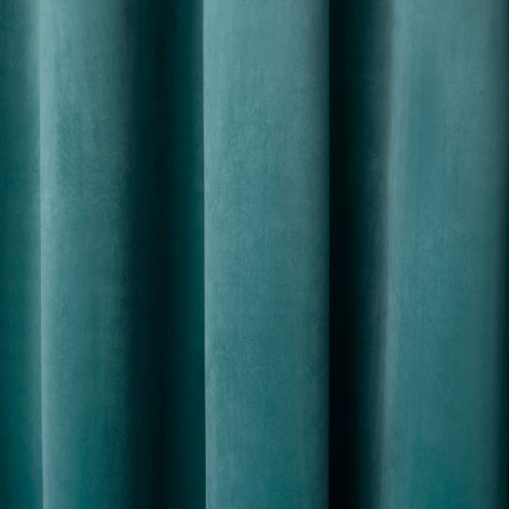 Laurence Llewelyn-Bowen Montrose Velvet Blackout Eyelet Curtains - Teal Light Filtering - Montrose Eyelet Curtains In Teal 3