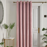 Laurence Llewelyn-Bowen Montrose Blackout Eyelet Single Panel Door Curtain 66 x 84 Inch - Blush Thermal Light Filtering