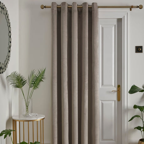 Laurence Llewelyn-Bowen Montrose Blackout Eyelet Single Panel Door Curtain 66 x 84 Inch - Linen Thermal Light Filtering