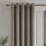 Laurence Llewelyn-Bowen Montrose Blackout Eyelet Single Panel Door Curtain 66 x 84 Inch - Linen Thermal Light Filtering - Montrose Eyelet Single Panel Door Curtain In Linen 2