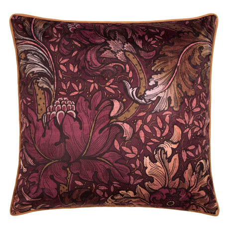 Laurence Llewelyn-Bowen Morris Major Chintz Cushion Cover 55cm x 55cm - Burgundy - Morris Major Chintz Cushion In Burgundy 55 X 55Cm 2