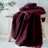 Morritz Cosy Bedspread 130cm x 180cm - Burgundy