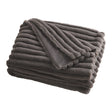 Hygge Morritz Faux Fur Cosy Reversible Throw – Charcoal – 130cm x 180cm