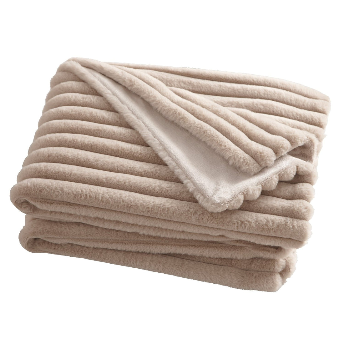 Hygge Morritz Faux Fur Cosy Reversible Natural Thermal Throw Blanket 130cm x 180cm