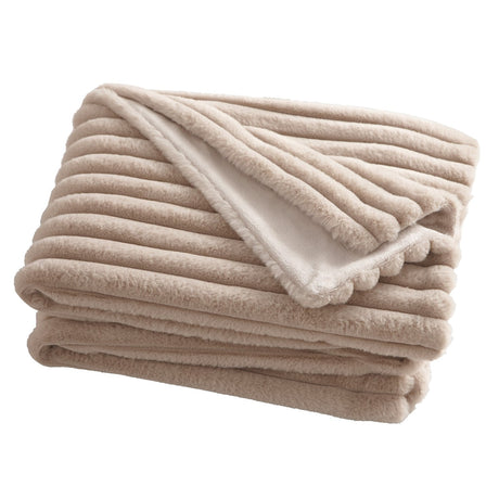 Hygge Morritz Faux Fur Cosy Reversible Throw – Natural – 130cm x 180cm