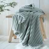 Hygge Morritz Faux Fur Cosy Reversible Throw – Green – 130cm x 180cm