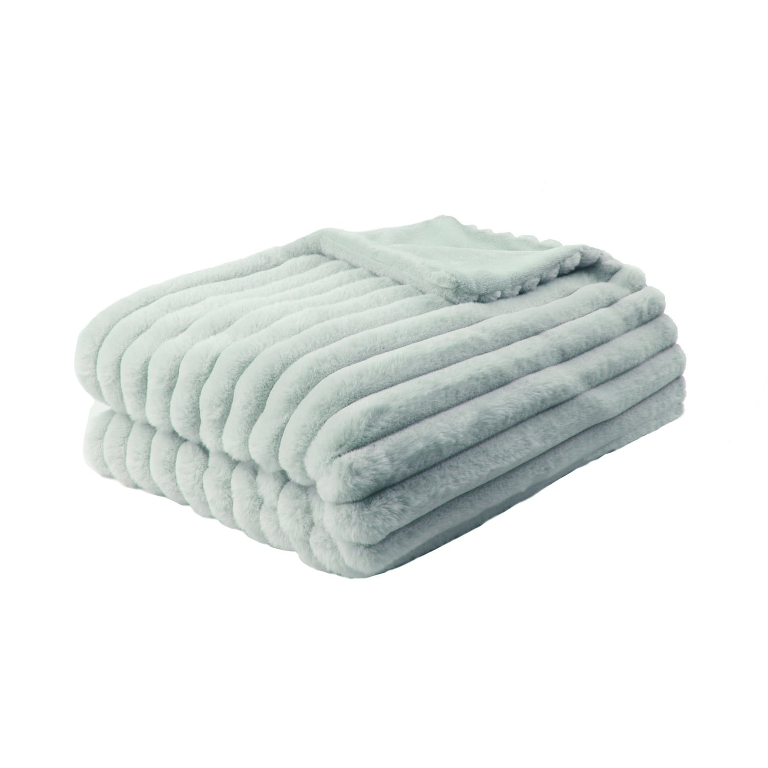 Hygge Morritz Faux Fur Cosy Reversible Throw – Green – 130cm x 180cm - Morritz Throw In Green 130 X 180Cm 3